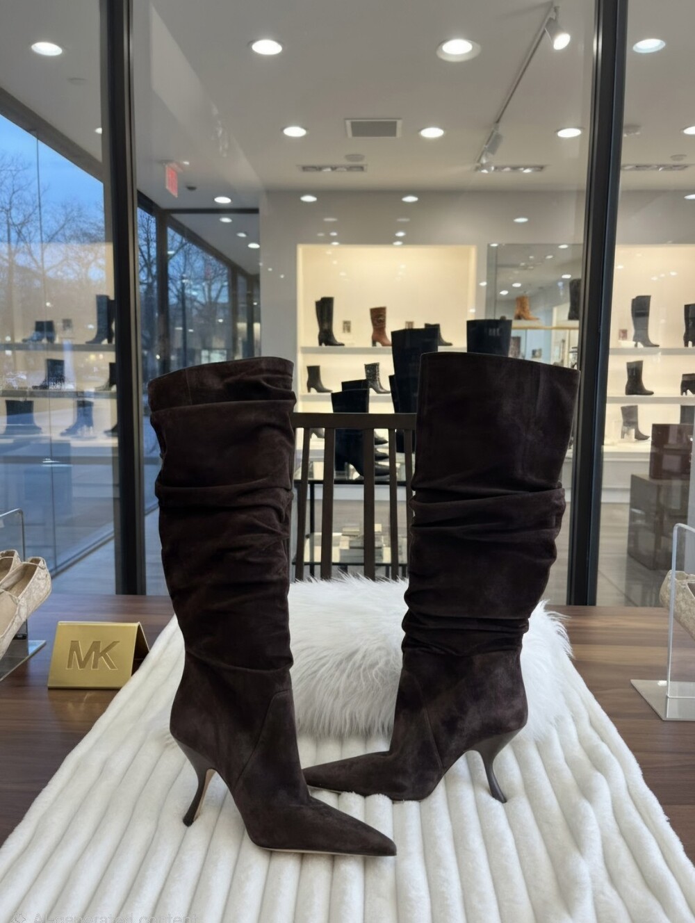 MICHAEL KORS LUNA LEATHER SUEDE BOOTS WOMEN'S SZ 8.5 M $275